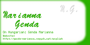 marianna genda business card